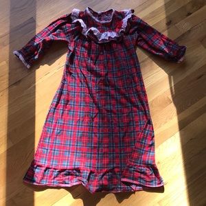 Vintage Girls Plaid Holiday Dress and Pant Set